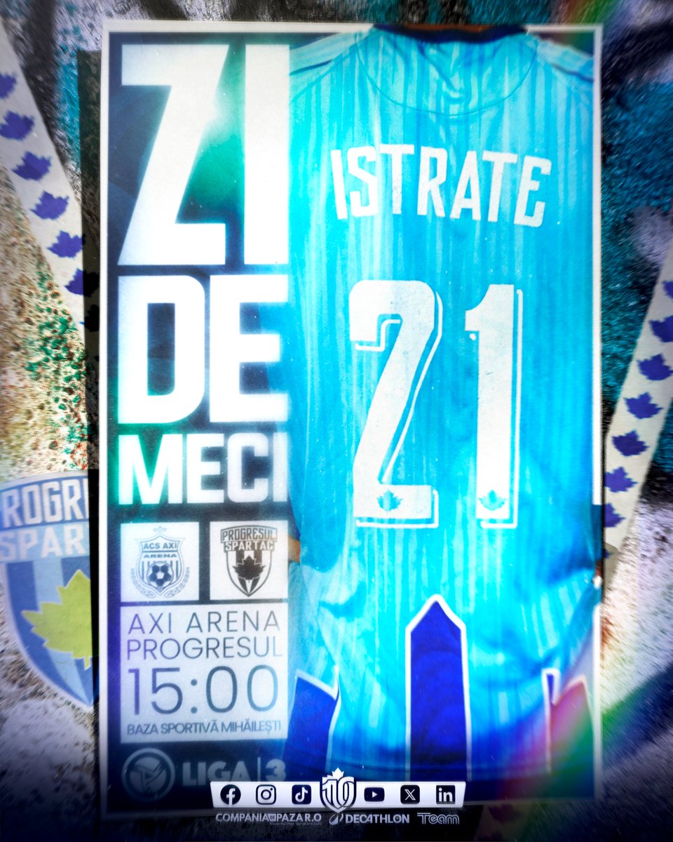 progresul1944's tweet photo. 💤 ‘Neața! Azi e zi de meci! 🤩

🏃 AXI Arena - Progresul Spartac
🗓️ Vineri, 2 Octombrie 2026, ora 15:00
🏟️ Baza Sportivă Mihăilești
🎥 Meciul va fi transmis online pe canalul nostru de Youtube: https://t.co/gNH3Eb6cmR https://t.co/KNR6fow4AY