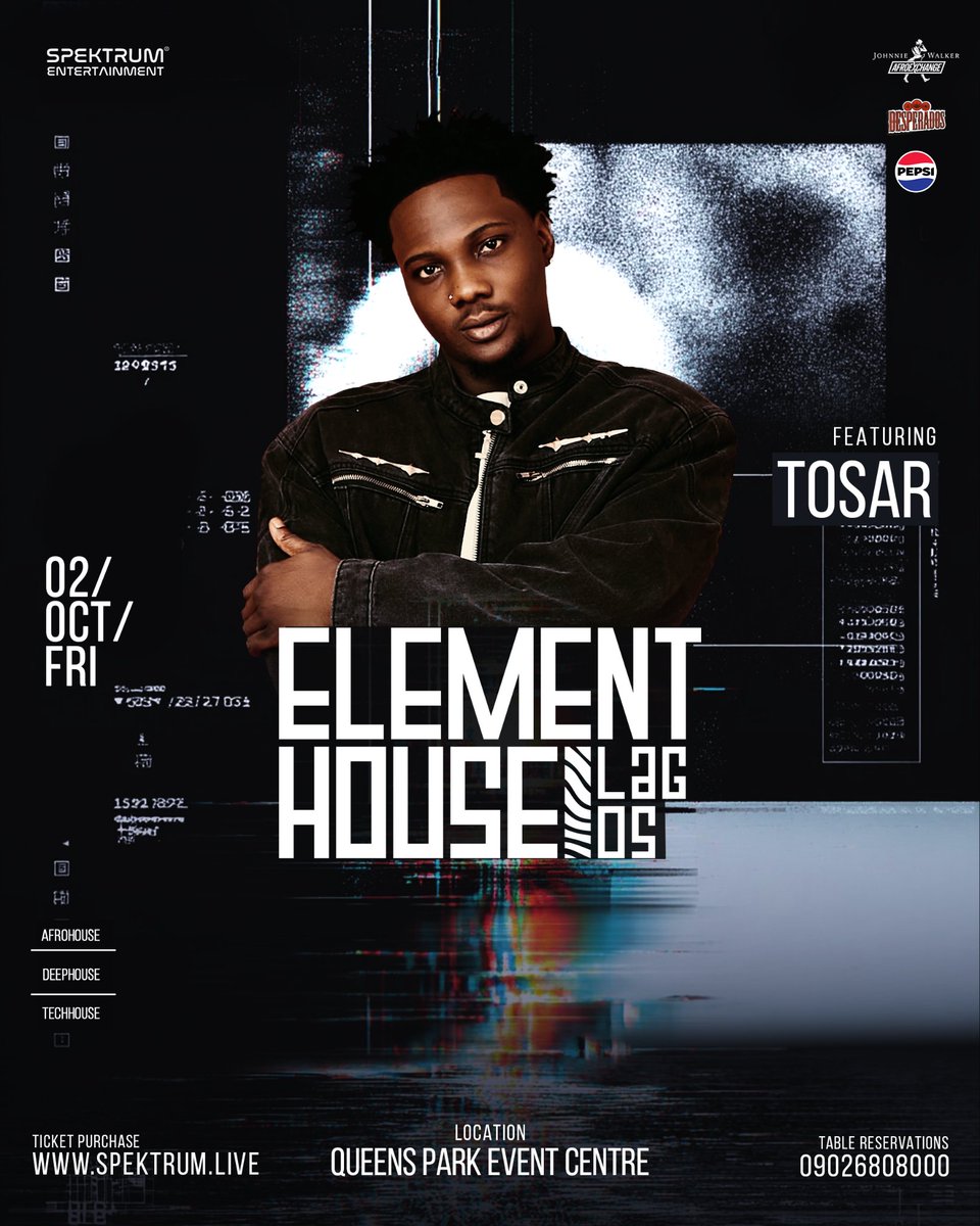 spektrumng's tweet photo. Tonight, the music speaks.
The room moves.
The lights go down.
And four artists take us somewhere only the dancefloor knows.
Emmanuel Jal. Karaba. @iamtosa. @234revibe .
See you tonight.
π Queens Park
π 11pm
ποΈ https://t.co/LmkDLikk5r
#ElementHouse
#HouseMusic
#AfroHouse
#DeepHouse
#TechHouse