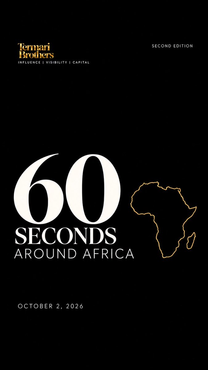 TermariBrothers's tweet photo. 60 SECONDS AROUND AFRICA — SECOND EDITION 🌍

30 stories. 8 sectors. One snapshot of the forces shaping Africa’s business landscape.

Finance. Energy. Hospitality. Entertainment. Design. Real Estate. Agriculture. Policy.

October 2, 2026.

Read the continent differently. https://t.co/LAhT8yBXIB