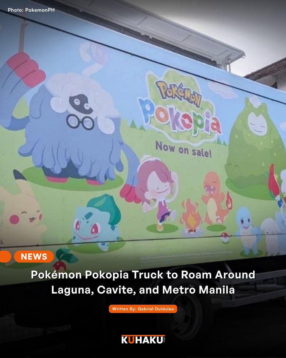 KuhakuMedia's tweet photo. Gotta Roam 'Em All ⚡

Pokémon Philippines  has announced that its official Pokémon Pokopia Truck will tour various malls and city centers across Metro Manila, Cavite, and Laguna from Oct. 2, 2026, to Jan. 24, 2027, allowing fans to experience Pokémon Pokopia.

(Schedule Below) https://t.co/QNTULJ9U6z