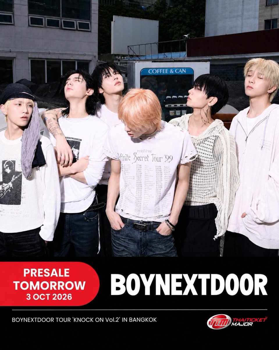 palpy_sage's tweet photo. CONCERT : BOYNEXTDOOR เตรียมเปิดพรีเซลพรุ่งนี้ 3 ต.ค.! 👦🏼🚪💥 ONEDOOR ชาวไทยห้ามพลาด “KNOCK ON Vol.2” ที่อิมแพ็ค อารีน่า 30 ม.ค. 2570!

💰 2,800-6,800 บาท
🎫 DM for tickets

#BND #KNOCK_ON_Vol_2 #KNOCK_ON_Vol_2_IN_BANGKOK #iMeThailand https://t.co/8b1lKG05sH