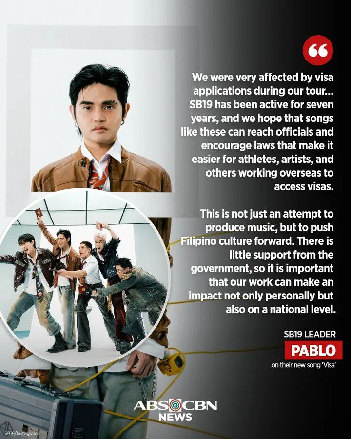 pikitdilatmulat's tweet photo. addressing politics, social issues, and personal stories, VISA successfully makes a statement while standing on its own musical merits. #VISA by SB19 deserves that Grammy nomination https://t.co/Zjq5GhIliW