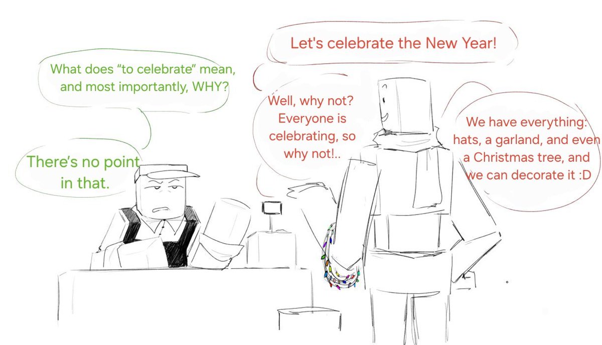 Yeahlolbruh's tweet photo. They failed to come to an agreement 👀

(Sorry if the translation is bad and also for posting old sketches,,)

#GASA4 #roblox #cashier #dummy #player https://t.co/Dxe3M0hpR2