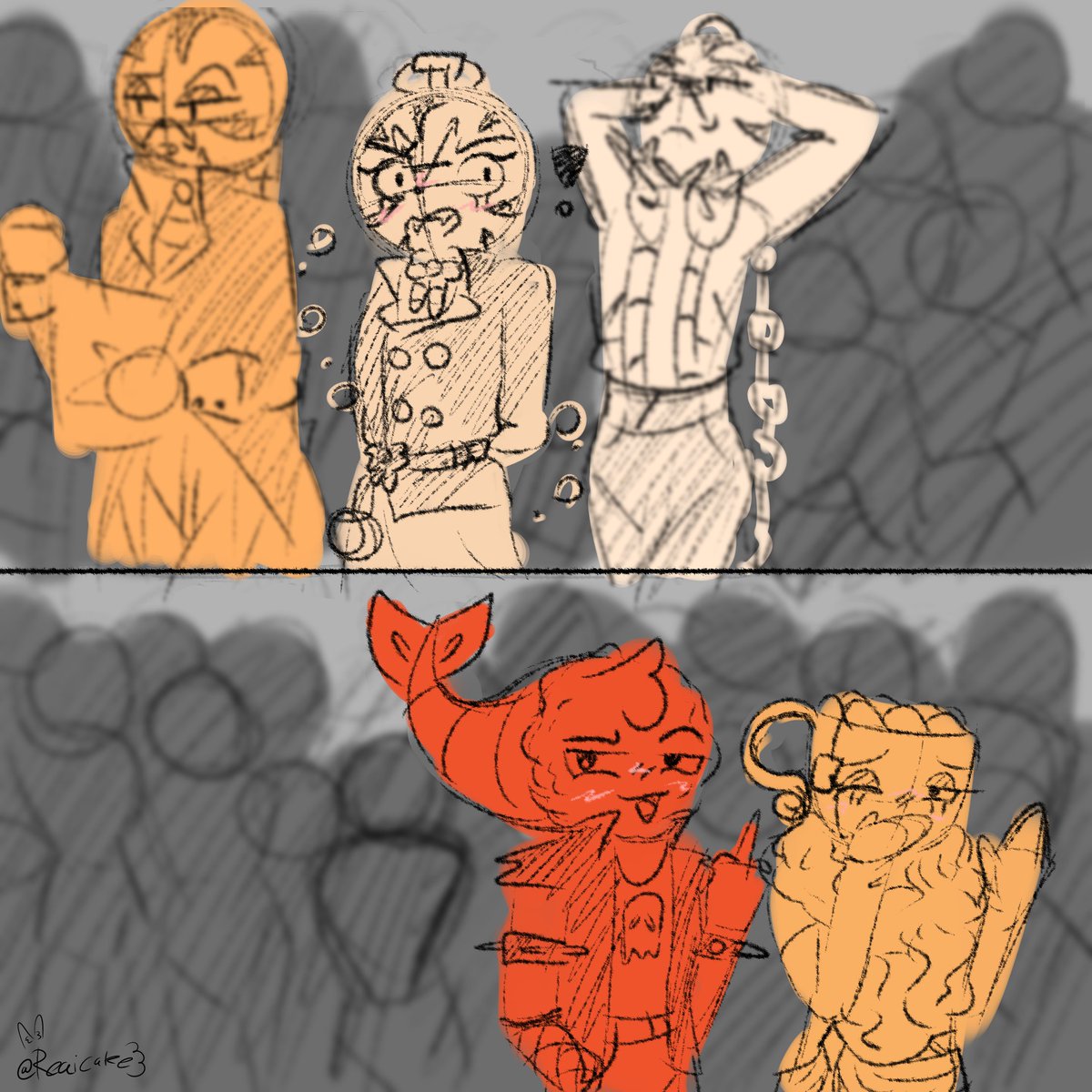 05Reacake's tweet photo. Day 2 Exchanging looks in a crowd
#ElisYumetober2026 #dandyworld #shrimpo #Teagan https://t.co/xoqRQlSFSy