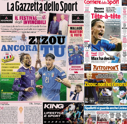 BFuffola's tweet photo. Messi due #interisti in prima pagina.
Domani se perdiamo prevedo combo #Calafiori + #Vergara
GASATE @Gazzetta_it https://t.co/U3Tydo3tr9