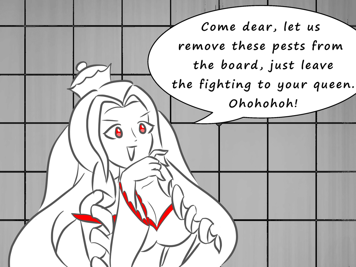 TsundereDee's tweet photo. The kings and queens of chess.
Due to their smaller size, the kings can only move as far as one space per turn, meanwhile the titanic queen can fly across the entire board in one fell swoop. Together, they work as brains and brawn.
#giantess https://t.co/avCkyci5kT
