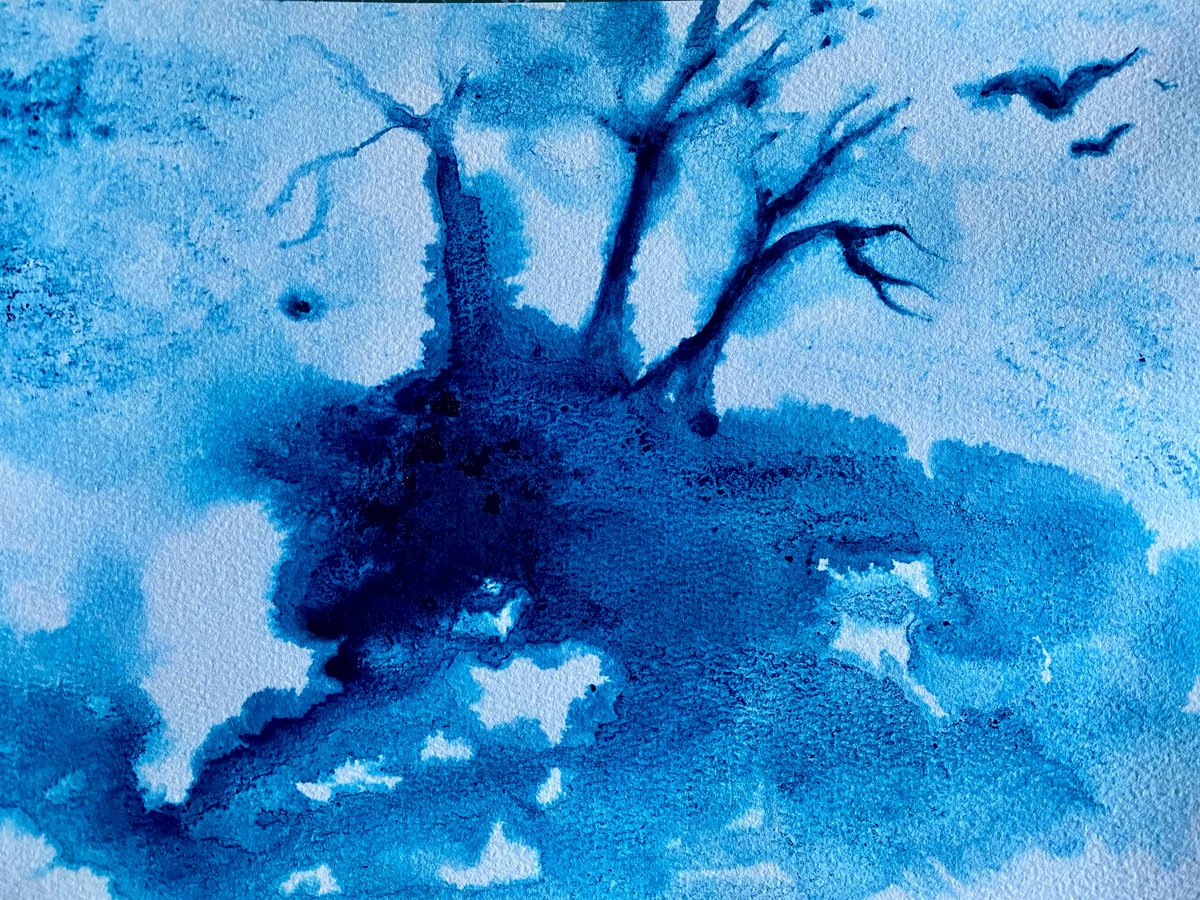 MichelleU_Wood's tweet photo. Happy Friday everyone.
โMisty Morningโ
Another small ink painting in my winter series. โ๏ธ๐ฉต
#prussianblue
#inkpainting
#winter https://t.co/NdYwYcg9PH