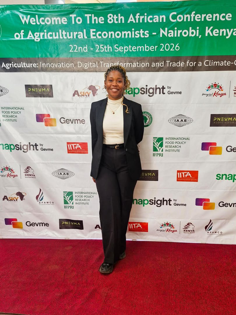 unimaecon's tweet photo. Ms. Amanda Chatata, Teaching Assistant in the Department of Economics, participated in the 8th African Conference of Agricultural Economists (ACAE8), held from 22–25 September 2026 in Nairobi, Kenya.
#ACAE8 #DoE #SLEG #UNIMA
@Gowokani11 @HappyKayuni https://t.co/rCyNzT1j1U
