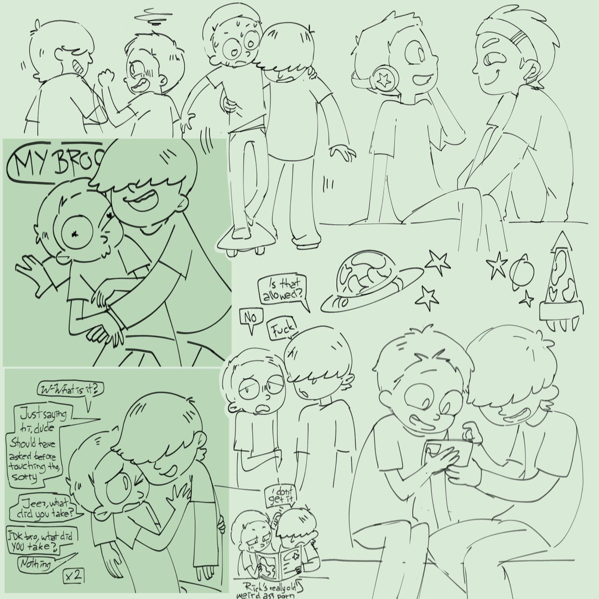 Galaxy_Lush's tweet photo. remember that time i gave morty an age appropriate friend and then used the omega device to delete him from existence? yea i dont remember either https://t.co/IGR2TYzcBQ