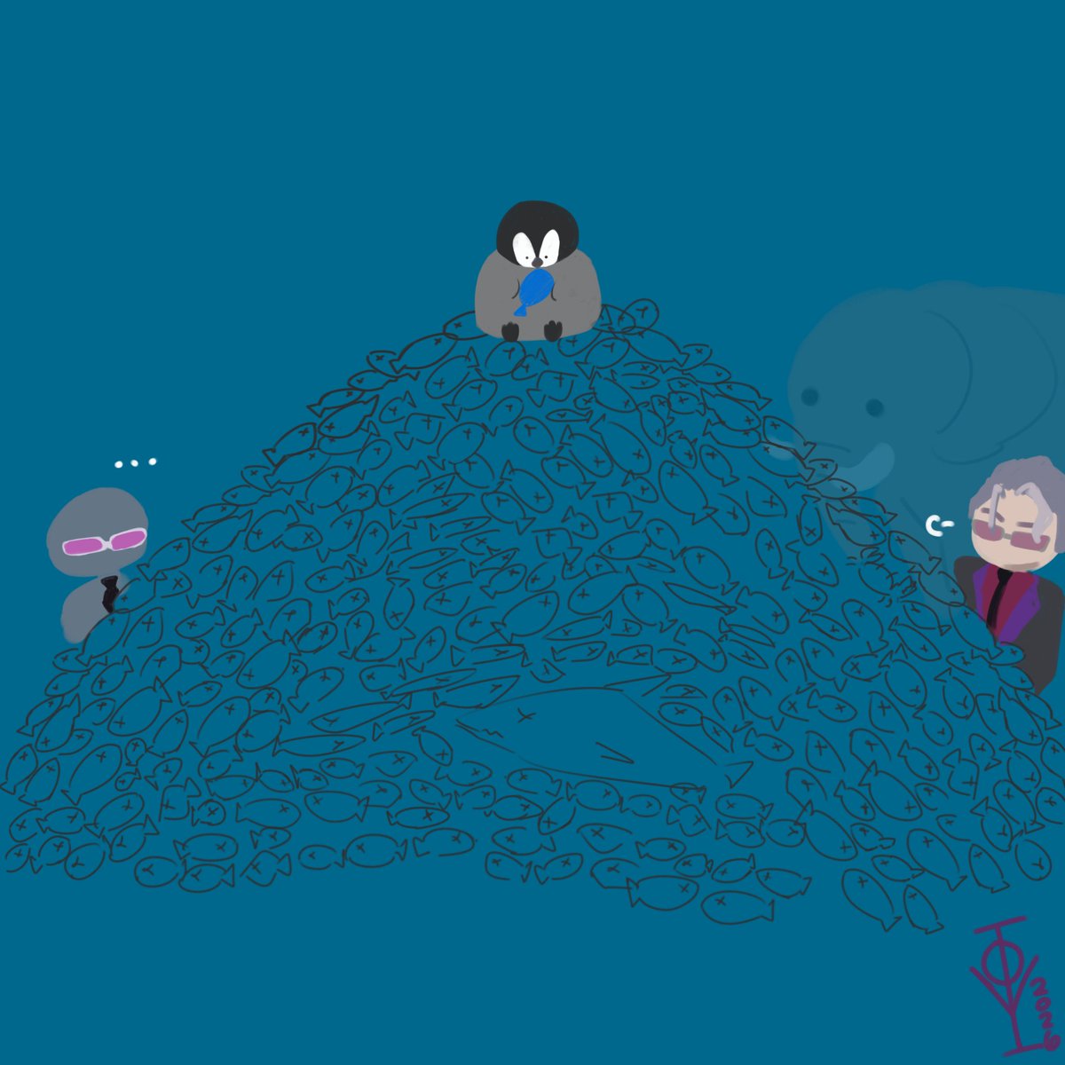 ILoveVaris's tweet photo. Oscar’s greed knows no bounds. 🐧🐟🐘 #Vartistry https://t.co/HQlBUntNe5