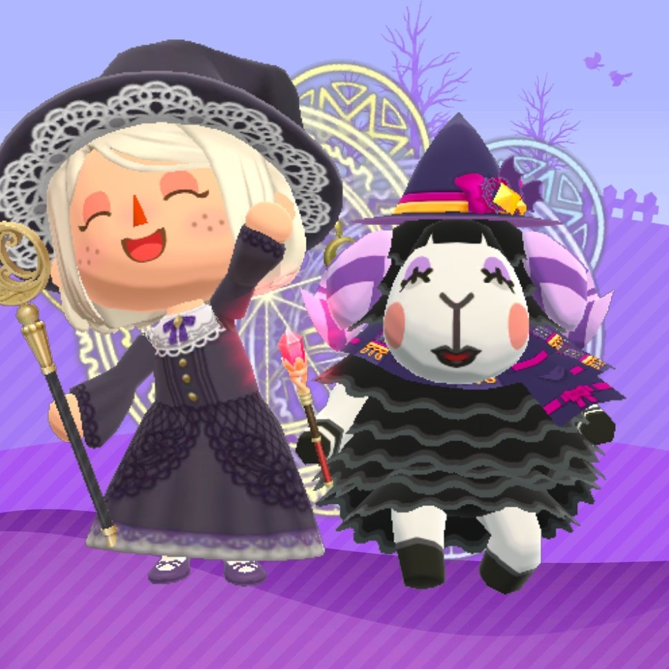 numashippo's tweet photo. 合体まほう✨いくよー🪄

10月、え、もう…？
ﾋｪ🙀

#ポケ森コンプ #マイキャンパーカード https://t.co/Ty0lcAjTSr