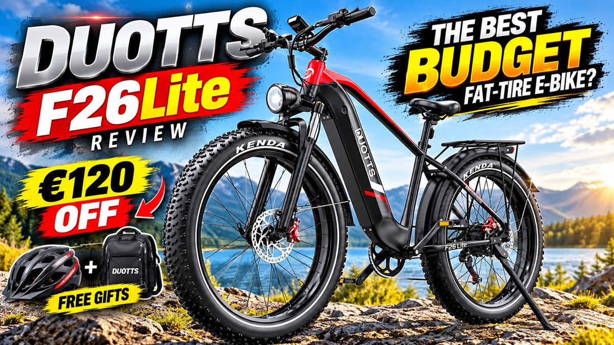 ScanVerdict's tweet photo. DUOTTS F26 Lite Review: Is This the Best Budget Fat-Tire E-Bike? https://t.co/3jiw6YFVM7 💰 Year‑low price: EXTRA €110 OFF on any product with code: SCANVERDICT DUOTTS Black Friday Starts Early 🎁 Multiple Free Gift Offer!!! https://t.co/ZlPPSBiTUU https://t.co/tk5INGHL0Y
