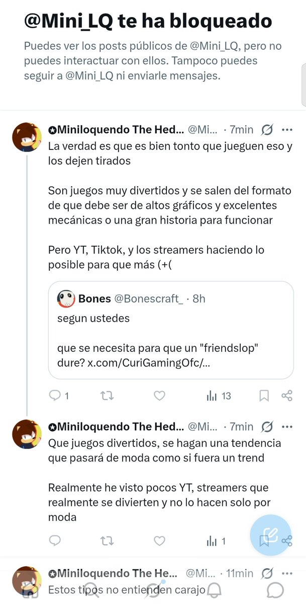 Ulidely's tweet photo. Pa que se defiende si me va tener bloqueado xdxdxdxdxd https://t.co/PCprzMCGIv