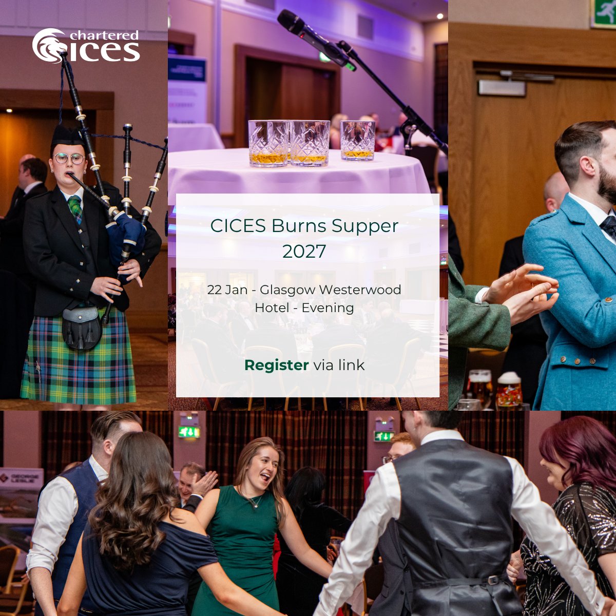CharteredICES's tweet photo. We're now selling tickets for our Burns Supper 2027... ✨

Join us for an incredible evening featuring Chris Caroe, Master of Ceremonies + a live ceilidh band.

Book: https://t.co/cPiIM9jLb1

Many thanks to GEORGE LESLIE for sponsoring the event.

#CICESEvent https://t.co/oUr7ZX5drq
