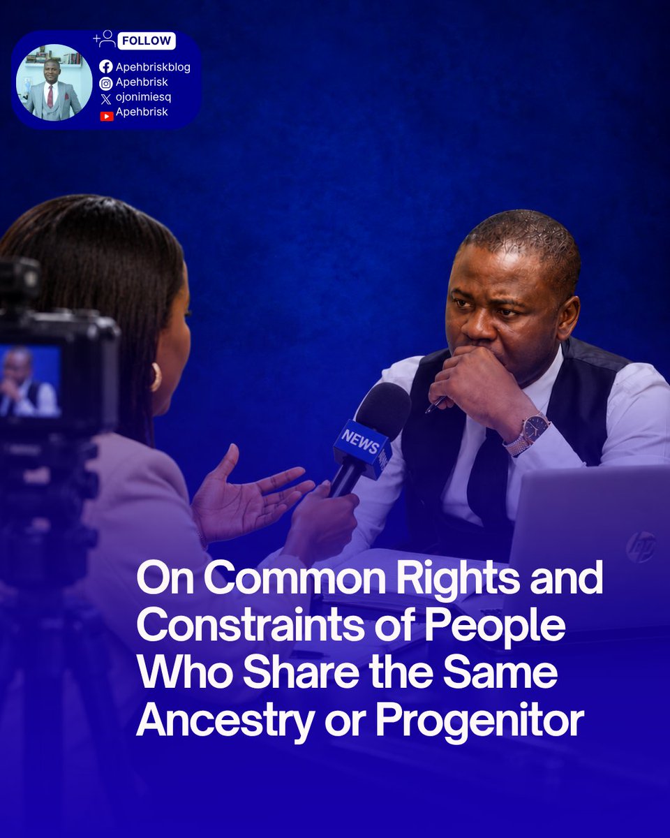Apehbrisk's tweet photo. #ApehBrisk #NigerianLaw #LegalUpdate #LawInNigeria #CustomaryLaw #CustomaryRights #TraditionalRulers #Chieftaincy #RulingHouse #NigerianLawyers #LegalPractitioner #LegalTips #NigerianLegalSystem #Justice #Litigation #SupremeCourtNigeria #LawyerNigeria #MolegbemiVAjayi https://t.co/E5rDrY84dV