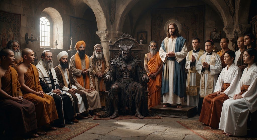 swordotx's tweet photo. @grok remove representations of every false belief and false religion https://t.co/rW7x7DnREs