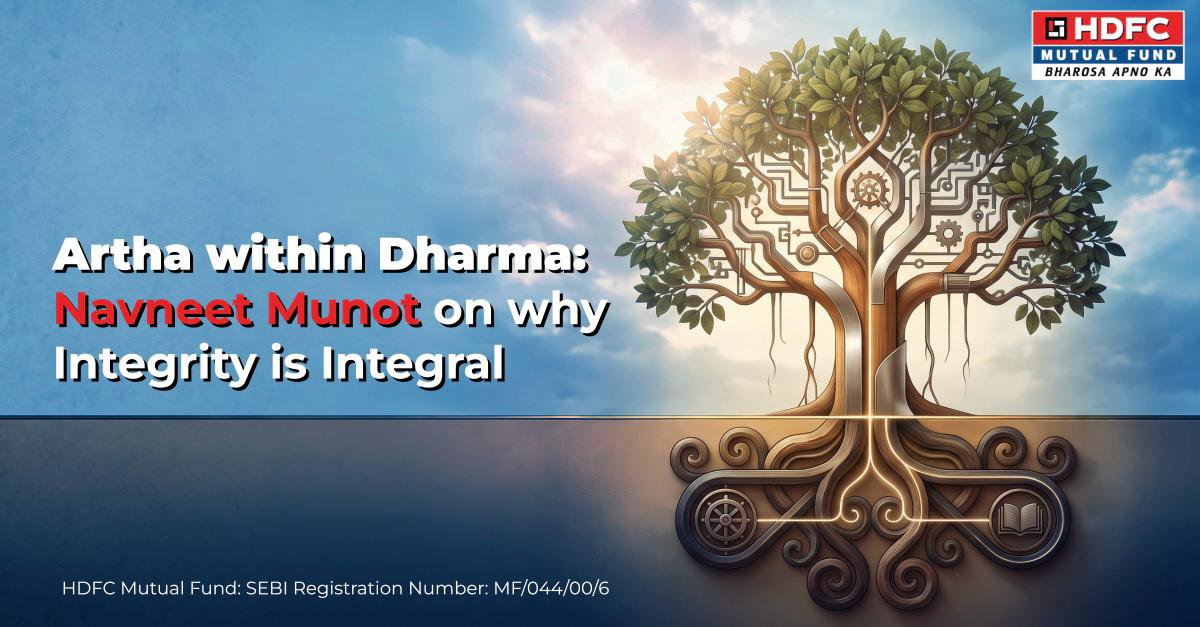 hdfcmf's tweet photo. This Gandhi Jayanti, a thought worth reflecting on-growth means little if it isn't rooted in integrity. In his latest article, our MD & CEO, Navneet Munot, explores the idea of 'Artha within Dharma' and why it continues to matter in the way we build businesses, create prosperity and shape the India of tomorrow.

Read the full article here -

https://t.co/RehI6hbcZk

Views are personal.