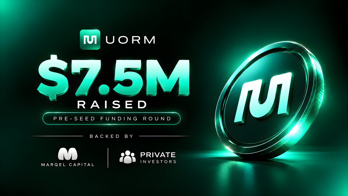 uormapp's tweet photo. Excited to announce that $UORM has raised $7.5M to accelerate growth and expand its ecosystem. https://t.co/dDEwADfETA
