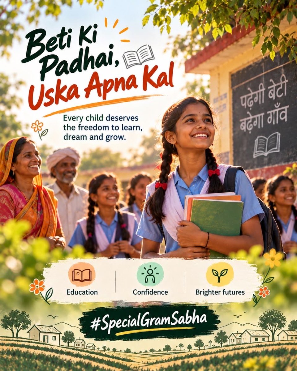 Pooja08033288's tweet photo. Transparency, Participation &amp; Progress!
That's the power of Special Gram Sabha!
#SpecialGramSabha https://t.co/pmws0Zlweo