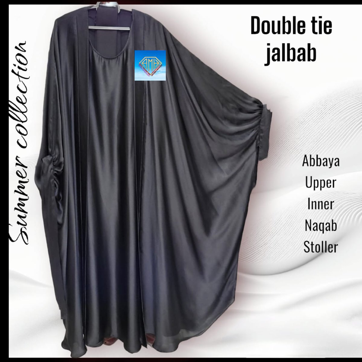 SpMasoom's tweet photo. 4 Pcs Tai Jilbab for Princess Queen Girls by AMH Abaya Hub | Fabric: Firdous/Manjan | Black Silk Stuff | Length 56 | Inner Fitting 24 | Upper Fitting Free Size | Price Rs. 5,500 | DC Rs. 300 Advance | 4% Govt Tax on COD. #AMHAbayaHub #Jilbab #Abaya #PakistaniAbaya #ModestWear https://t.co/YgOEM1vXQR