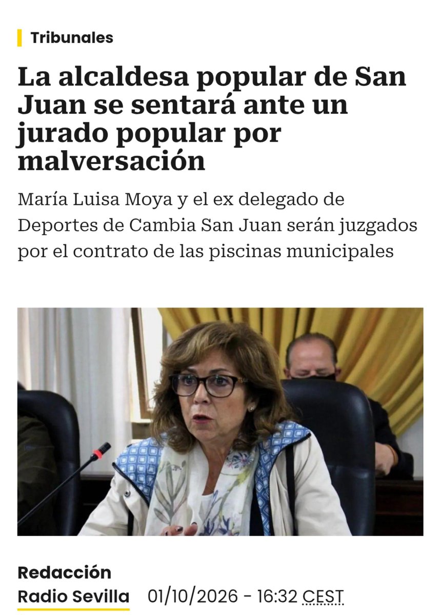 rafarecio22's tweet photo. Hace dos semanas, el @PPdeSevilla anunció que todos sus alcaldes repetirían como candidatos en 2027.
Esta semana, dos de ellos protagonizan estas noticias judiciales.
Peculiar manera de presentar credenciales para las municipales. https://t.co/VhEZHmMj7q