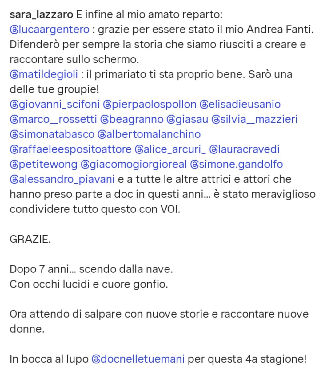book_lovher's tweet photo. Sono mesi, settimane, giorni che non riesco a farmene una ragione. Poi penso a quanto deve essere costato a lei, andare via, in questo modo. Ma il vuoto che sentiamo adesso è grande quanto tutto quello che c'è stato ed è stato un regalo averlo vissuto ❤️ #docnelletuemani4 https://t.co/Gd0VrlTiL4