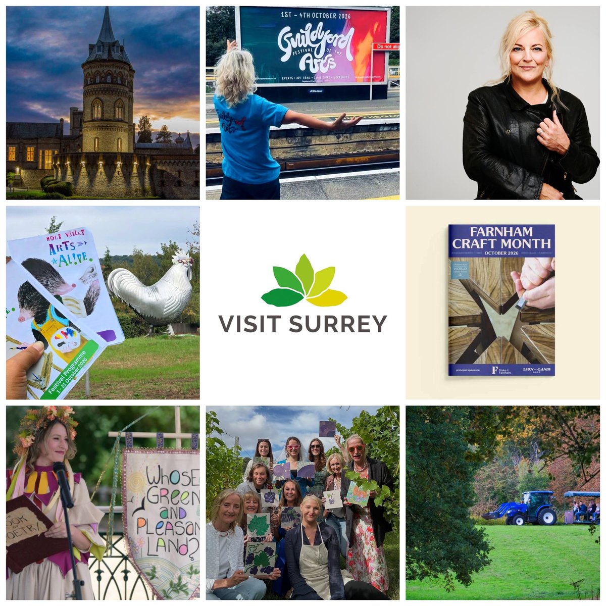 VisitSurrey's tweet photo. It's Friday! Find inspiration for your weekend in Surrey in our events diary: https://t.co/PUrOv5OMxE ✨️😊💚 https://t.co/w7E6bYOjcA