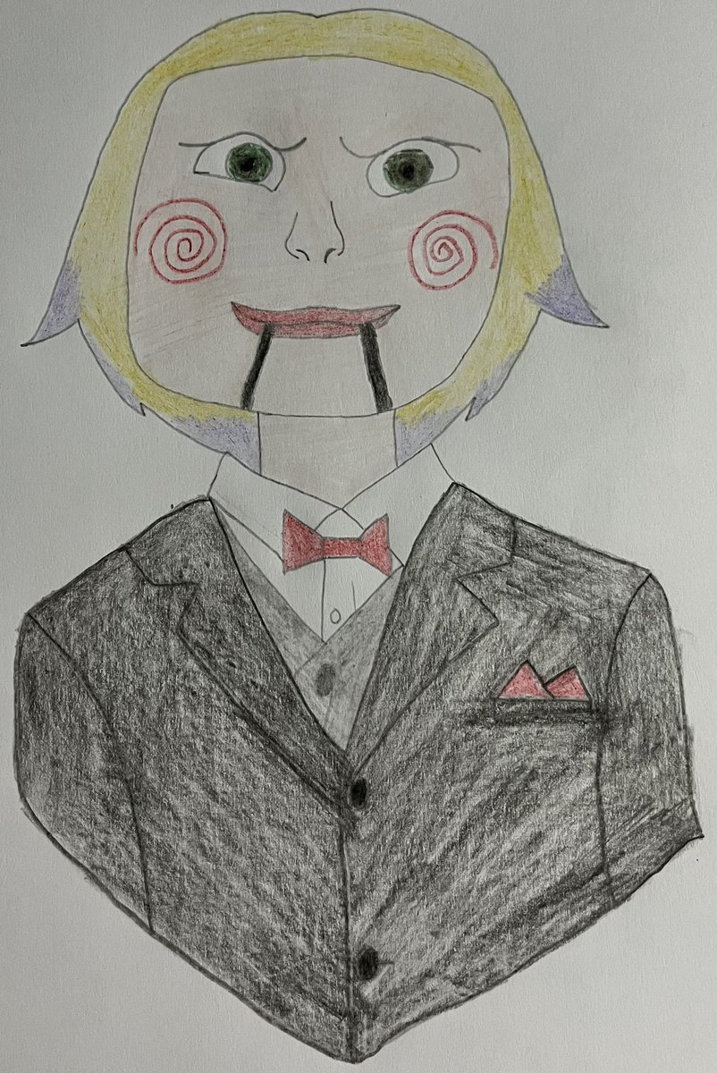 IzzyTheGothGirl's tweet photo. Day B of my Horror Character Challenge.

For this one, I did Billy the Puppet from Saw and how I would look in the Bendy And The Ink Machine Universe. https://t.co/NN1QjA2GYJ