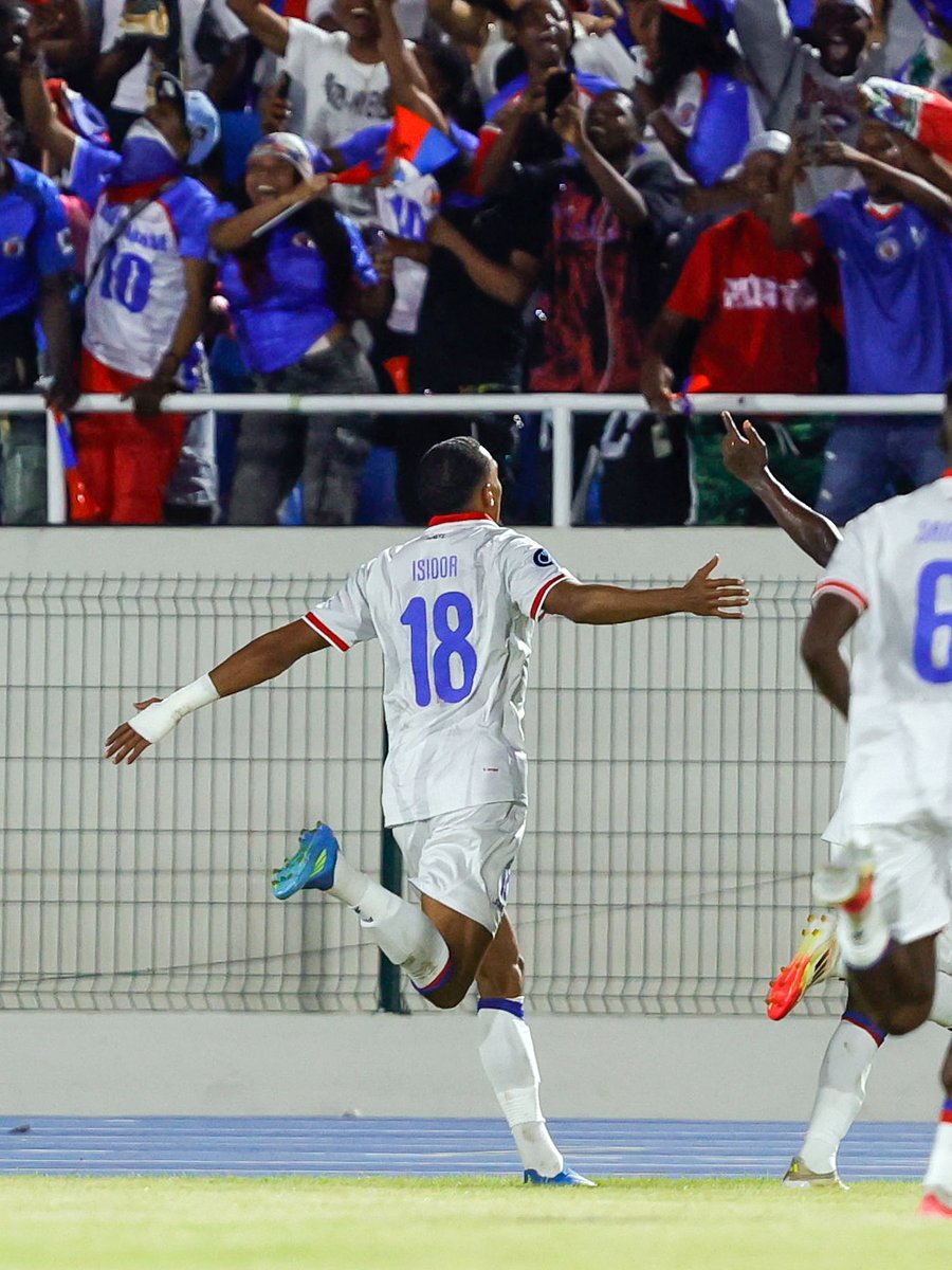SunderlandAFC's tweet photo. Two goals for Wilson Isidor as Haiti beat Dominican Republic 4-1 in the CONCACAF Nations League 😍🇭🇹 https://t.co/AlsYtdslr7