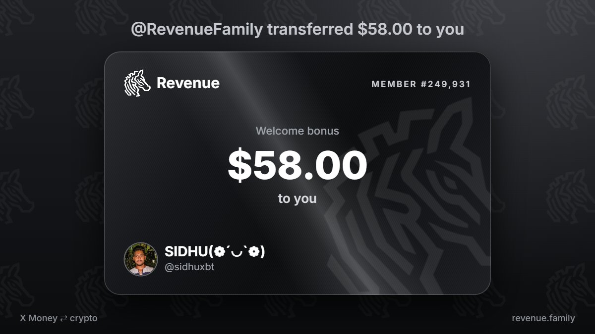 sidhuxbt's tweet photo. @RevenueFamily $58.00 from @RevenueFamily on my name https://t.co/1HUNdXJL8P