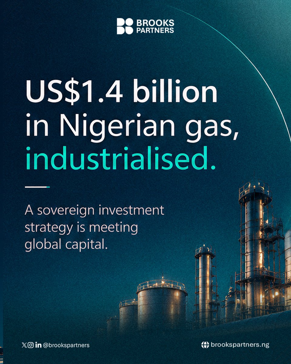 Brooks_Partners's tweet photo. US$1.4bn to unlock Nigeria’s industrial potential. 

NSIA and OCP Group are partnering to leverage Nigeria’s gas resources for ammonia and fertilizer production.

Capital. Capability. Partnership.

Read our latest article.

#NSIA #Investment #Nigeria #brookspartners https://t.co/kebbB8AUZK