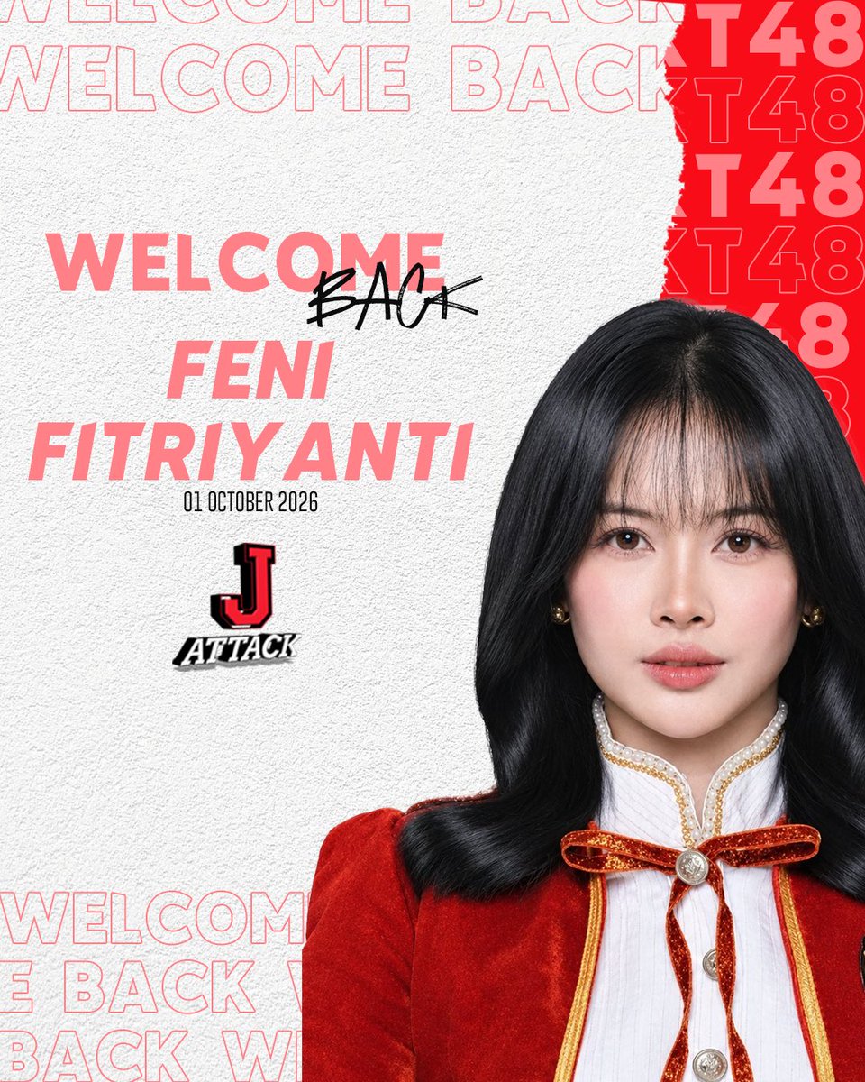 JAttack_'s tweet photo. WELCOME BACK!
@F_FeniJKT48 

Good to have you back.
The story continues, and we’re glad you’re part of it again. ✨ https://t.co/DvscHQgoge