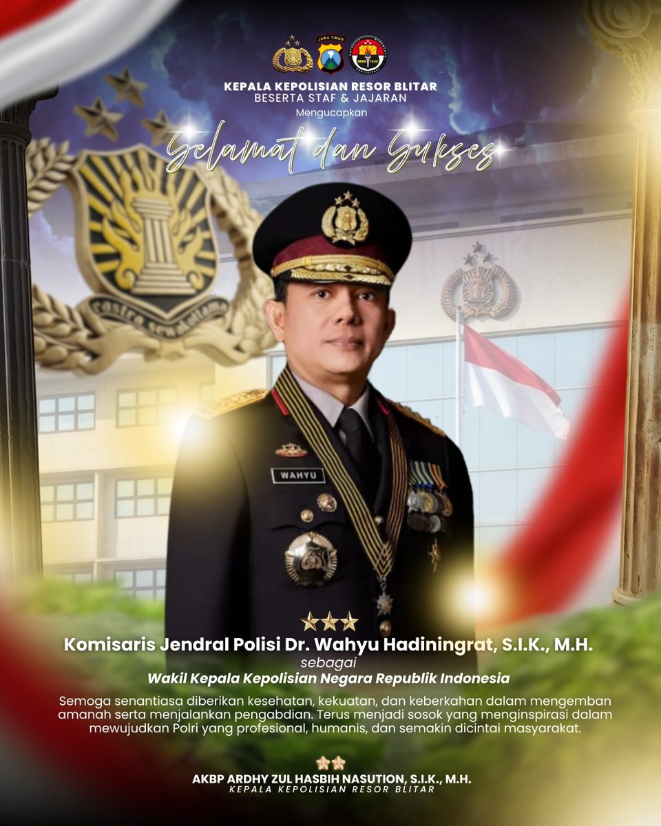 GarumPresisi's tweet photo. Kepala Kepolisian Resor Blitar beserta Staf dan jajaran mengucapkan https://t.co/AF24C8mB4n
