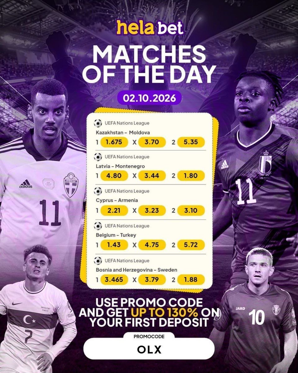 OddsArena6's tweet photo. Ply ov 0.5 Ht

Not Yet on HelaBet?
Signup — https://t.co/R4hvJg8B27

Promo Code :— OLX https://t.co/EVxlWlvw89