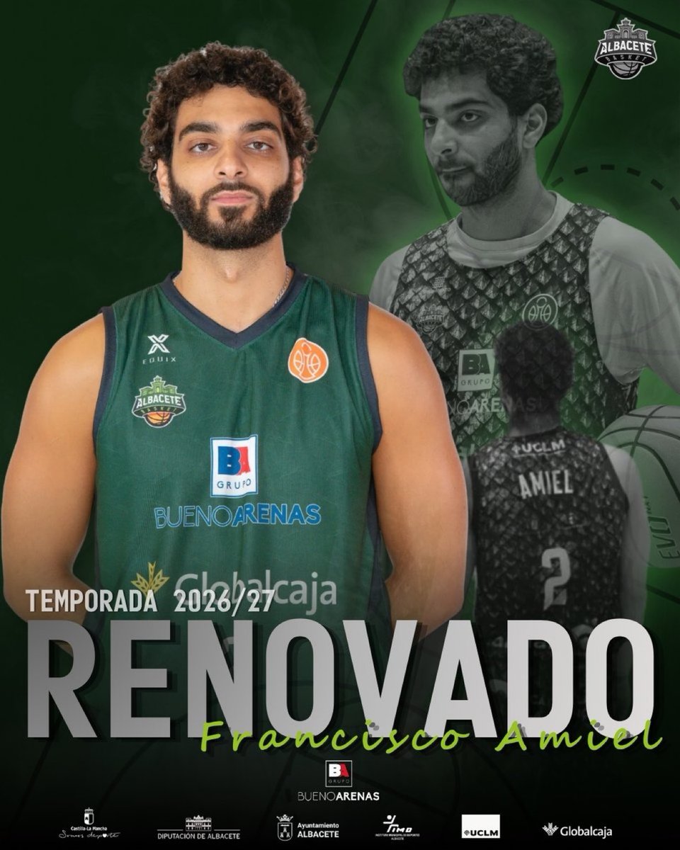 RHilo128's tweet photo. 🚨 Mercado #PrimeraFEB: Francisco Amiel regresa de su lesión con el Bueno Arenas @AlbaceteBasket

▶ Volverá a defender los colores del equipo una vez recibida el alta médica

🗓️ 1996 | 📏 1,90 m.
⛹️‍♂️ Base | 🌍 Portugués

📝 Más información ⬇️
https://t.co/hvzca1GPE1… https://t.co/zZP4SXQZZ6