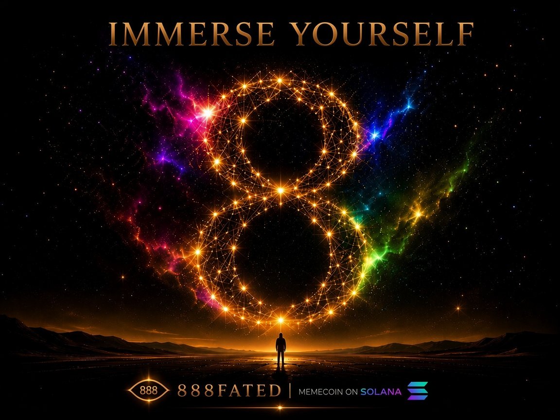 888fated_coin's tweet photo. Why admire the symbol of abundance from a distance ⁉️
Step into it.
Surround yourself with it.
Bathe in it.
Let 888 become a reminder of the wealth, prosperity and abundance you intend to create.
$888FATED ♾️✨️ https://t.co/PDGmV36OkK