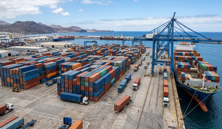 atlanticanarias's tweet photo. Tráfico de contenedores en Canarias:
☑️Las Palmas 2025: 1.546.389 TEU (+16,28%) .
☑️Tránsito: +25,12%.
☑️Tenerife: 297.727 contenedores (+6,16%) .

Récord histórico desde 2011.

https://t.co/7OPvVd1QAg

#Puertos #Canarias #Contenedores #Logística https://t.co/kw17ORhy3t