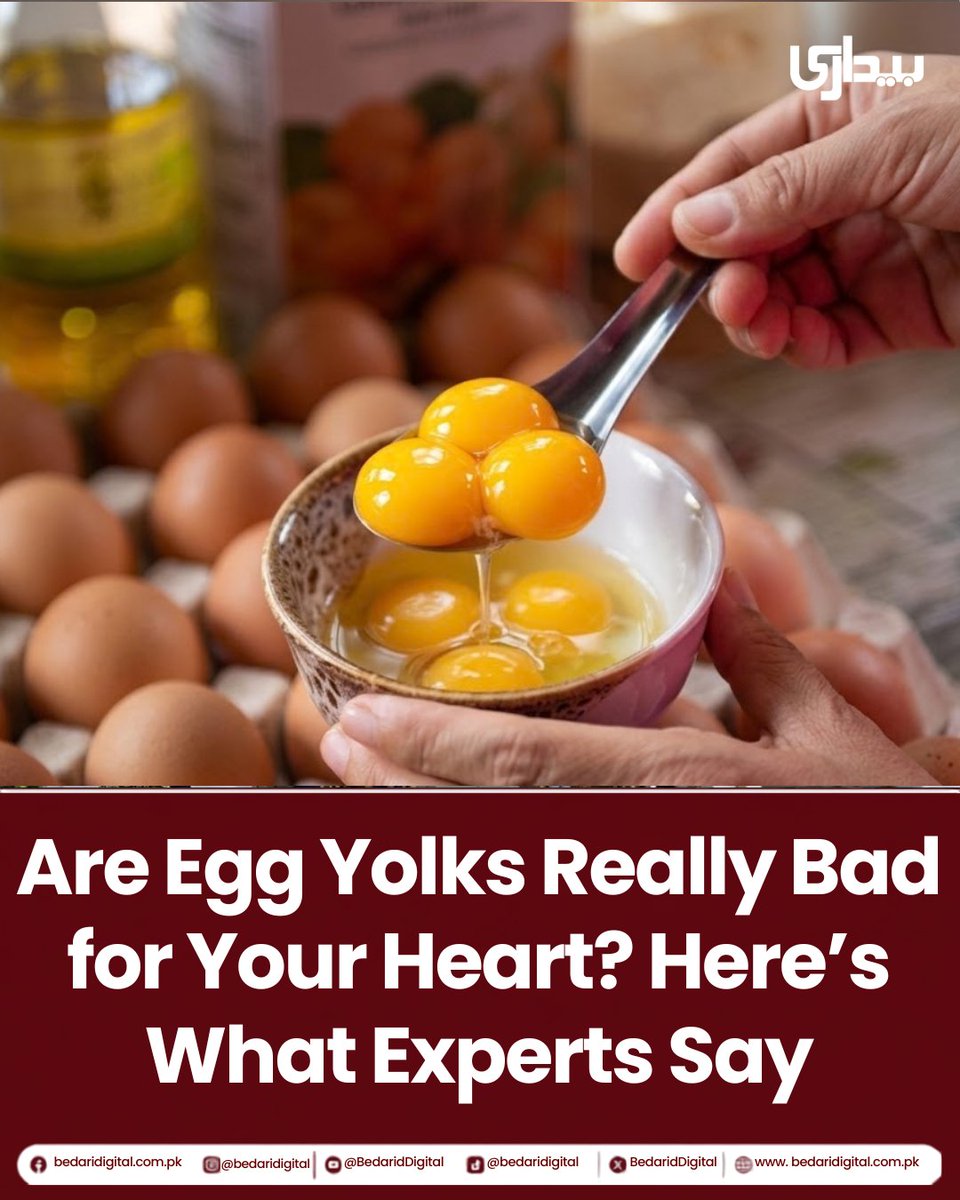 BedariDigital's tweet photo. Are Egg Yolks Really Bad for Your Heart? Here’s What Experts Say
For years, people have been told to limit egg yolks because they contain cholesterol. But recent research and nutrition guidance suggest that the relationship between dietary cholesterol and heart health is more complicated than commonly believed. An average egg contains around 60 calories and 6 grams of high-quality protein. Both the egg white and yolk provide protein, while the yolk also contains important nutrients such as choline, vitamin D, folate, iodine, B vitamins, lutein and zeaxanthin.
for more:https://t.co/uXBt1vt8Ft