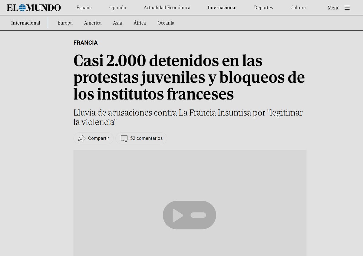 Rafafeldespato's tweet photo. ¡Vaya! Se les ha olvidado decir que esos "bloqueos" son incendios y destrucción y que los "jóvenes" son m0r0s.
Sorprendente. https://t.co/O2XSiOy8Y4