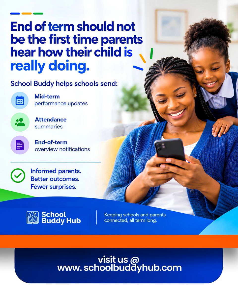 SchoolBuddyHub's tweet photo. End of term shouldn’t be the first time parents hear how their child is really doing! 
​With School Buddy Hub, schools can easily share.

​Informed parents = better outcomes and zero surprises! 

​ Learn more at https://t.co/TuzVmoHxQD  
​ #EdTech #SchoolManagement #SchoolAdmin https://t.co/2brh6vDYkH
