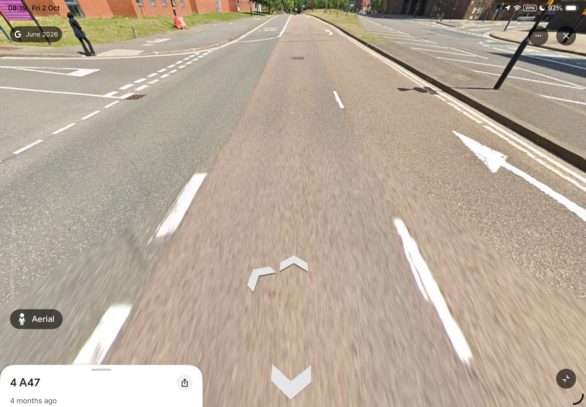 Bernardzno's tweet photo. @2wheelsgoodBrum @saddle_sniffer Explain why your positioned in the fast lane was you in fact overtaking the car? Surely you should be positioned closer to bus lane line allowing the car to overtake you on your right. Jennens rd street view for everyone to make their decision on cry baby bikers positioning https://t.co/MjjDmIp4h1