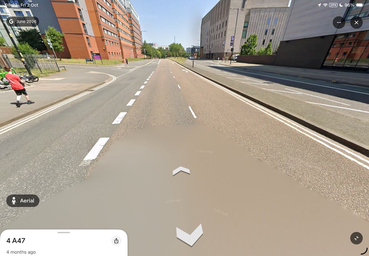 Bernardzno's tweet photo. @2wheelsgoodBrum @saddle_sniffer Explain why your positioned in the fast lane was you in fact overtaking the car? Surely you should be positioned closer to bus lane line allowing the car to overtake you on your right. Jennens rd street view for everyone to make their decision on cry baby bikers positioning https://t.co/MjjDmIp4h1