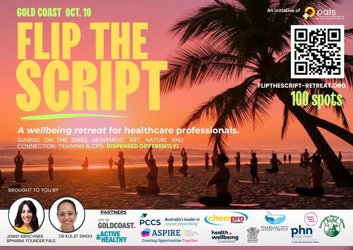 RavensRecruit's tweet photo. A message from Pharmacy Addressing Loneliness and Social-isolation (PALS):
Introducing... Flip The Scriptโข
We know that health is not made only inside pharmacies, clinics and hospitals.
More: https://t.co/mgDa3l5mkb
#pharmacy #flipthescript #pharmacist #goldcoast https://t.co/7lxunlCrBp