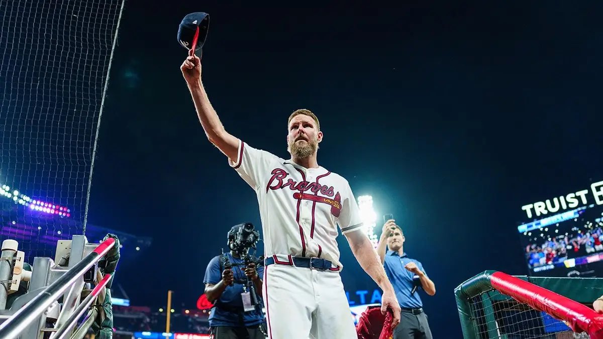SleeperBraves's tweet photo. Chris Sale in the 2026 NL Wild Card Series: 

2 Appearances 
7.2 Innings Pitched 
12 Strikeouts 
1 Walk
5 Hits
3 Earned Runs 

Legend. https://t.co/QFIcP0W5Mg