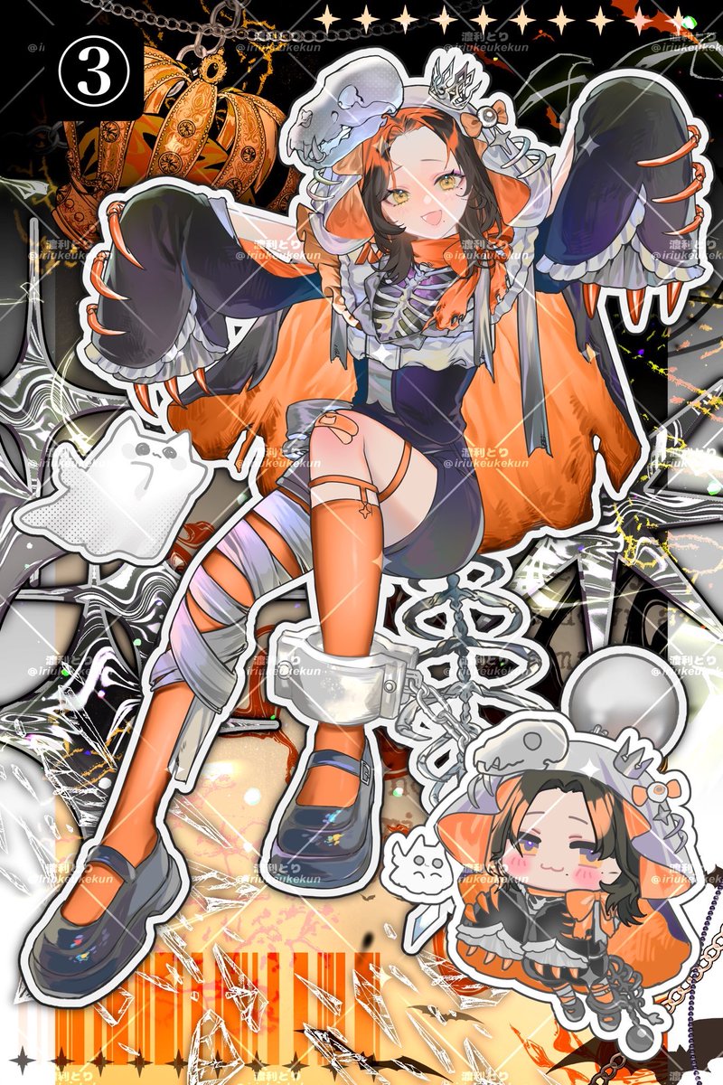 iraiukeukekun's tweet photo. #無償企画
 #量産依頼
 #有償依頼
🎃間に合え‼️ハロウィン量産 無償企画🎃

ハロウィンまでに間に合えーーー‼️👻 🎃

急遽、ハロウィン量産の
無償企画を開催します！！✨

画像の ①②③の3種類から、
お好きなデザインを1つ選んでご応募ください🦇💜

🎁当選人数

1〜3名様

※お一人様につき1種類のみ
※複数種類への応募はご遠慮ください🙇‍♀️

📝応募条件

☑️ この投稿をリポスト🔁
☑️ @iriukeukekun をフォロー
☑️ 希望する量産 ①②③のいずれかを記載
☑️ 使用したい立ち絵をリプ欄に添付
☑️ 完成イラストを今後のサンプルとして使用することを許可していただける方

🎃商用利用について

商用利用OKです！✨

配信・収益化・グッズ化などにもご使用いただけます◎
※著作権譲渡ではありません。

⏰応募期限

10月3日（土）23:59まで！

ハロウィンに間に合うよう、
できる限り早めに制作します！！👻🎃

💜 有償依頼も受付中です！ 💜

「無償企画には間に合わなかった…！」
「このデザインでお願いしたい！」
という方も大歓迎✨

有償でのハロウィン量産制作も引用元で受付しております🎃

ハロウィンに可愛いイラストを用意したい方、
ぜひお気軽にご応募・ご依頼ください〜！！🦇✨

たくさんのご参加お待ちしております！！🎃💜