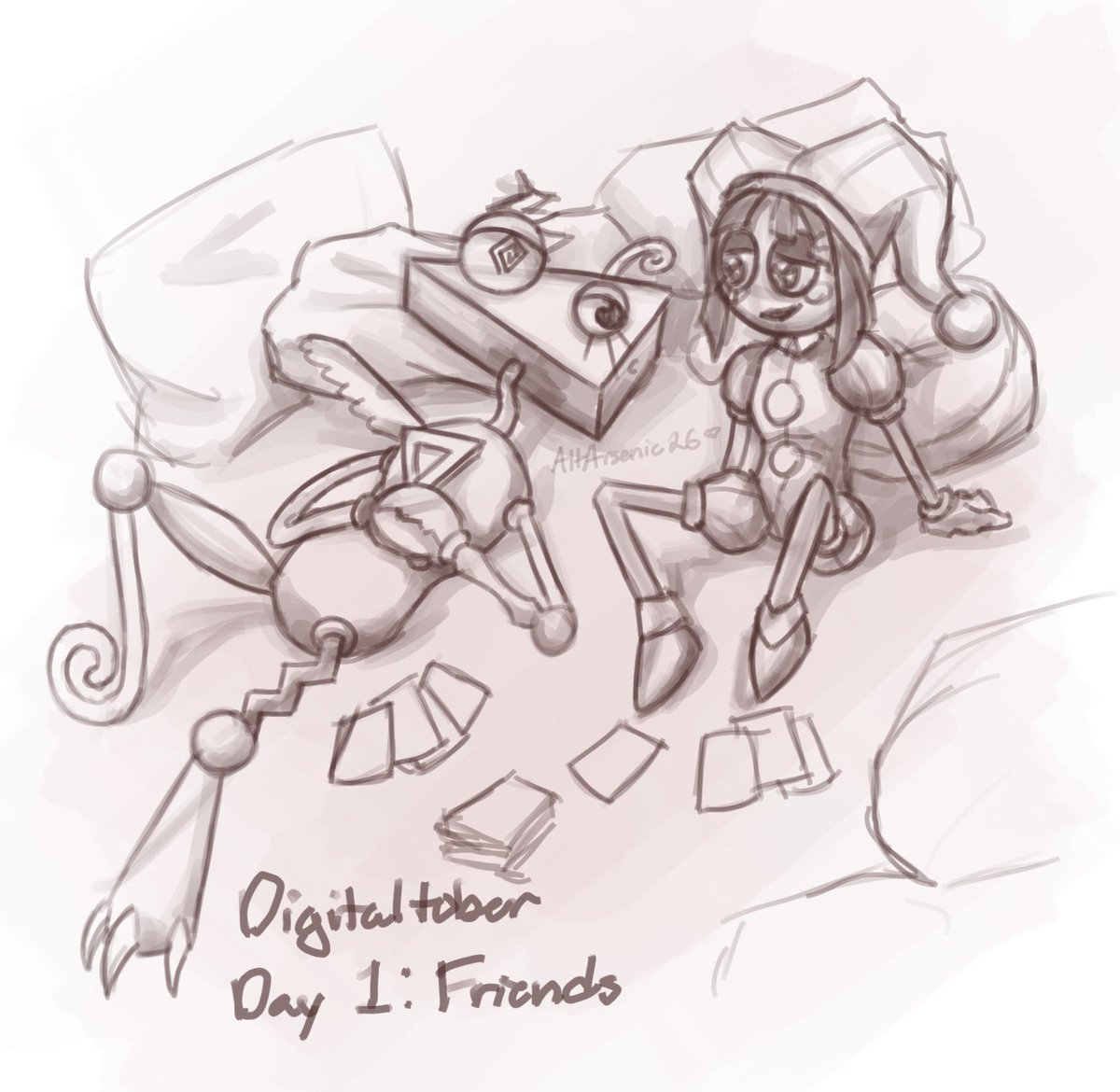 AltArsenic's tweet photo. They lost interest in their game a while ago
#digitaltober Day 1: Friends
#tadcfanart #zomni #abstractcomedy #tadczooble #tadcpomni #tadc https://t.co/GTmc9RBkc7