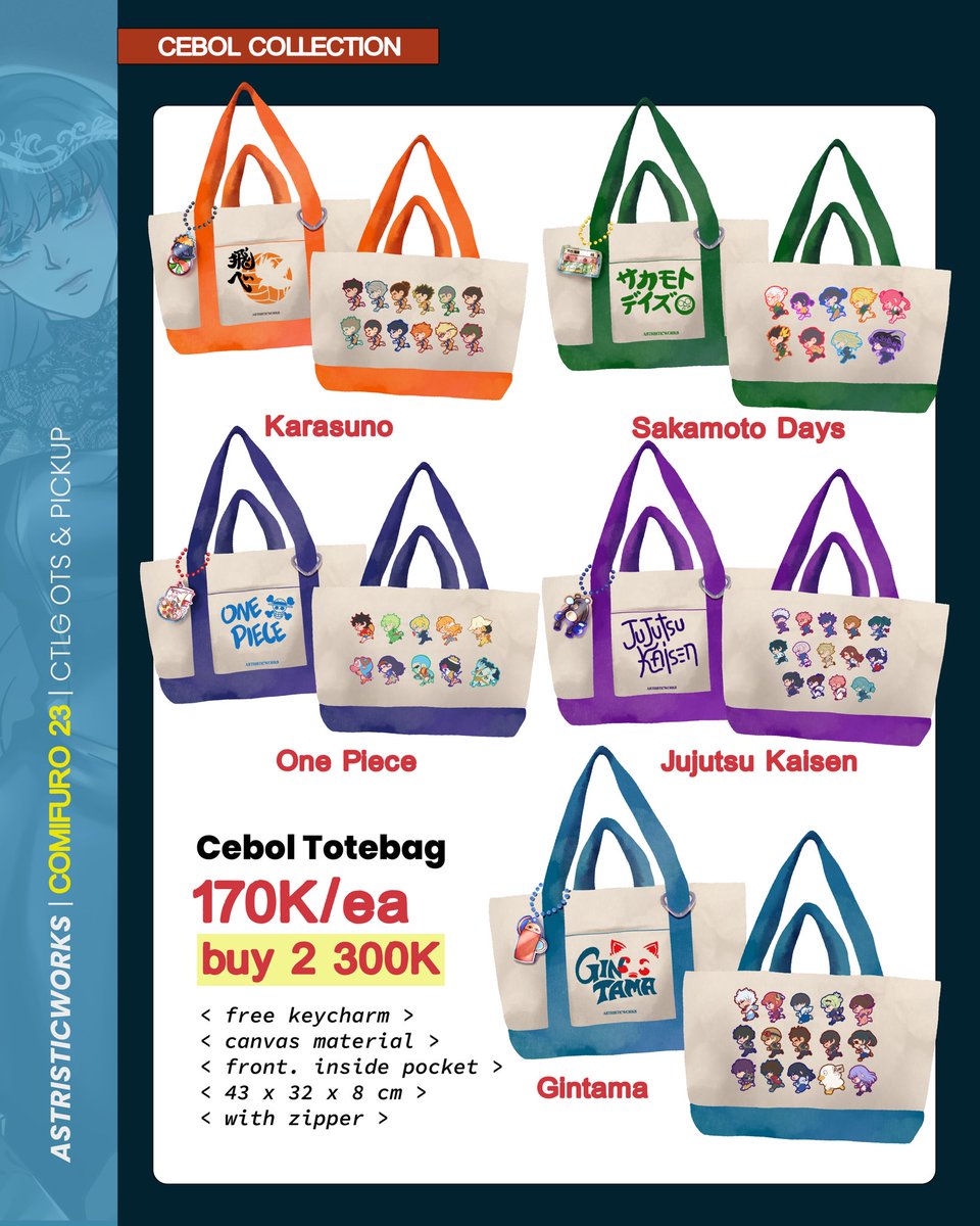 astristicworks's tweet photo. < re-shares are greatly appreciated! >

Astristicworks’ #CF23 batch 2 | OTS catalogue ✧˖°.

🗓2/10 - 10/10
📍Pickup &amp; Mail order
🔗 link below
⟡ booth : K 04-05 AB

⤷ Sakamoto Days, Gintama, One Piece, JJK, Haikyuu, TBHX, Trigun, Frieren, Tokyo Revengers, Chainsaw Man &amp; more! https://t.co/5ngRwxIYcc