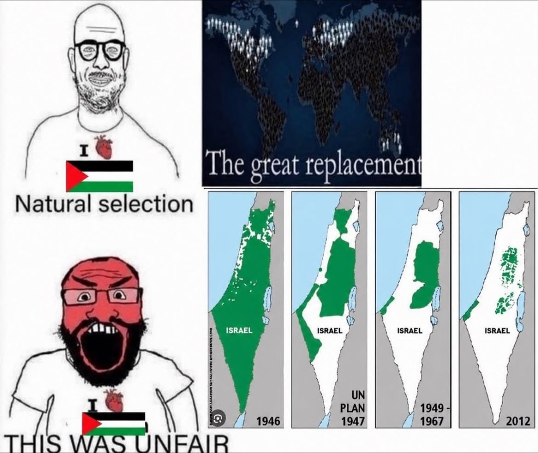 Kolhis10000's tweet photo. @dawodthenerd @TwtZey Palestinian cuck fantasy map on bottom https://t.co/xYRJ3JeGCS