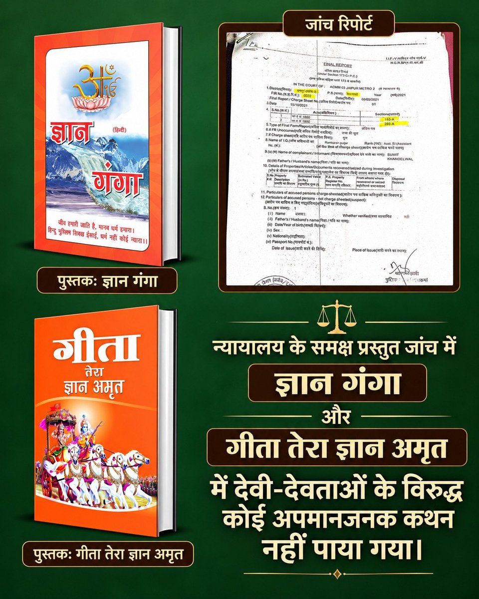 _kishanpatel22's tweet photo. #Boycott_Pradesh24Gujarati
#पत्रकारिता_का_पतन

मा. हाईकोर्ट से क्लीन चिट प्राप्त 'ज्ञान गंगा' पुस्तक और संत रामपाल जी महाराज के शिष्यों के खिलाफ चलाए जा रहे झूठे अभियानों को जनता खारिज करती है। निष्पक्ष जांच जरूरी है! 📖⚖️✨

Fake Journalism https://t.co/hfvjs97r4B