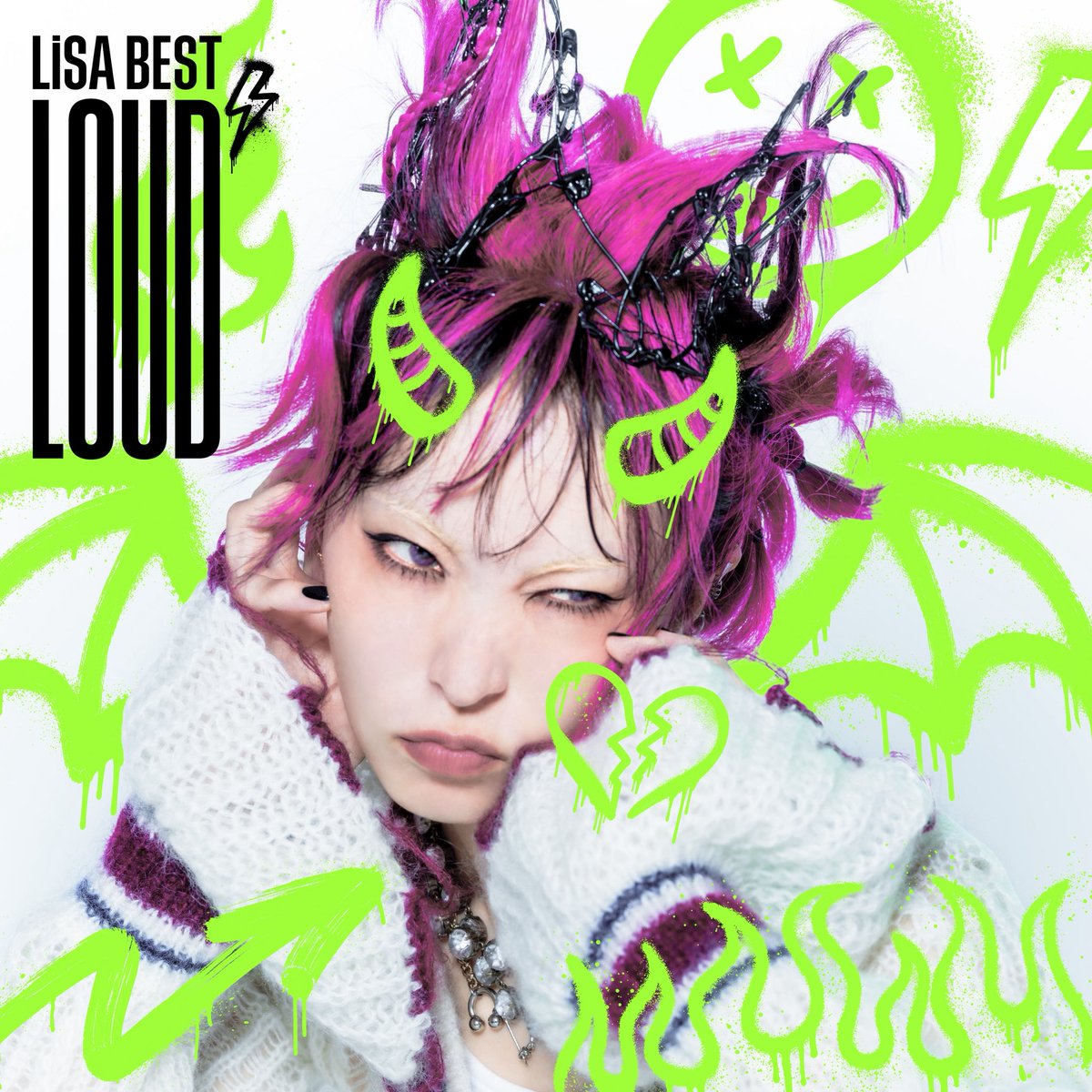 LiSA_OLiVE's tweet photo. 12/2(水) #りさべすと 
【BEST ALBUM "LiSA BEST -LOUD-"】を発売します💿🗣️⚡︎⚡️

立ち向かいながら戦いながら無我夢中で走り続けたLiSAの魂に「LOUD」という名前を付けました。

34曲入り。叫びまくってます。
嬉しいので、叫んで歌った #LiSA15th デート(LiVE)DVD・BDや、グッズやフォトブックも入れました。宝物🪎
https://t.co/yw8tJaBueZ

#LiSA15th #LiSA_BEST_LOUD